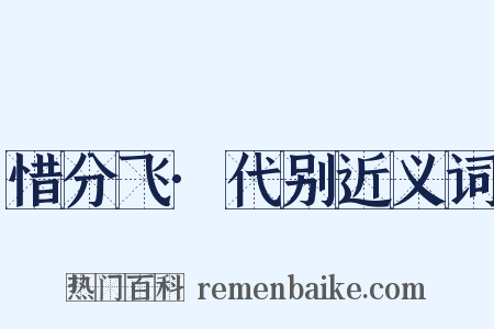 惜分飞·代别近义词是什么意思的图片